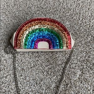 Rainbow glitter small shoulder bag